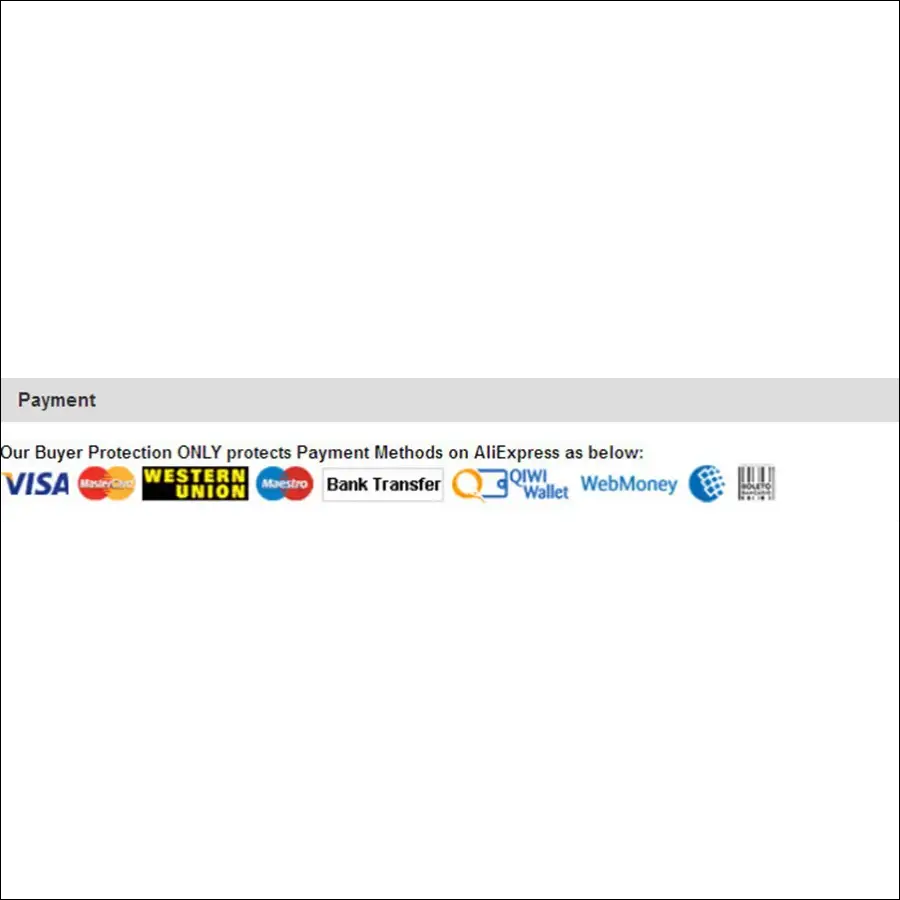 Accepted payment methods: Visa, Mastercard, and Bank Transfer.