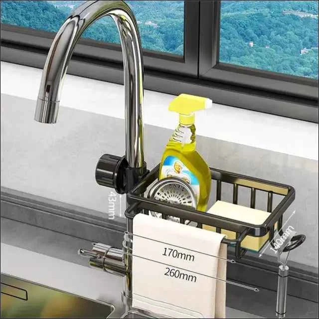 Chefio SinkSmart Organizer - Sink Caddy, Sponge Holder, Dish Drainer