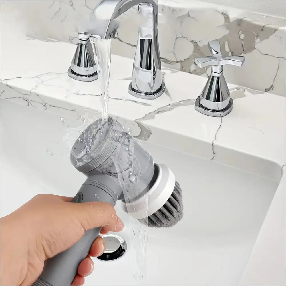 Using TurboScrub under water for cleaning; power scrub brush and stain removal.