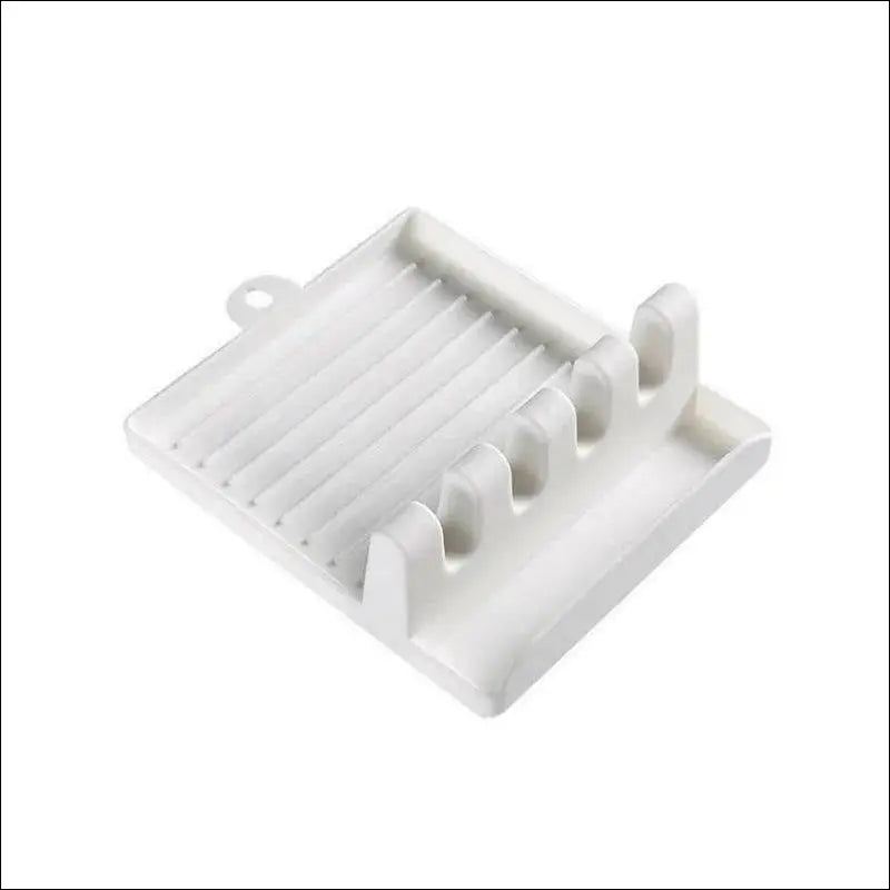 White Silicone Kitchen Spoon Rest & Utensil Holder - Chefio | Tidy Cooking, Clean Counters, Organize Your Kitchen