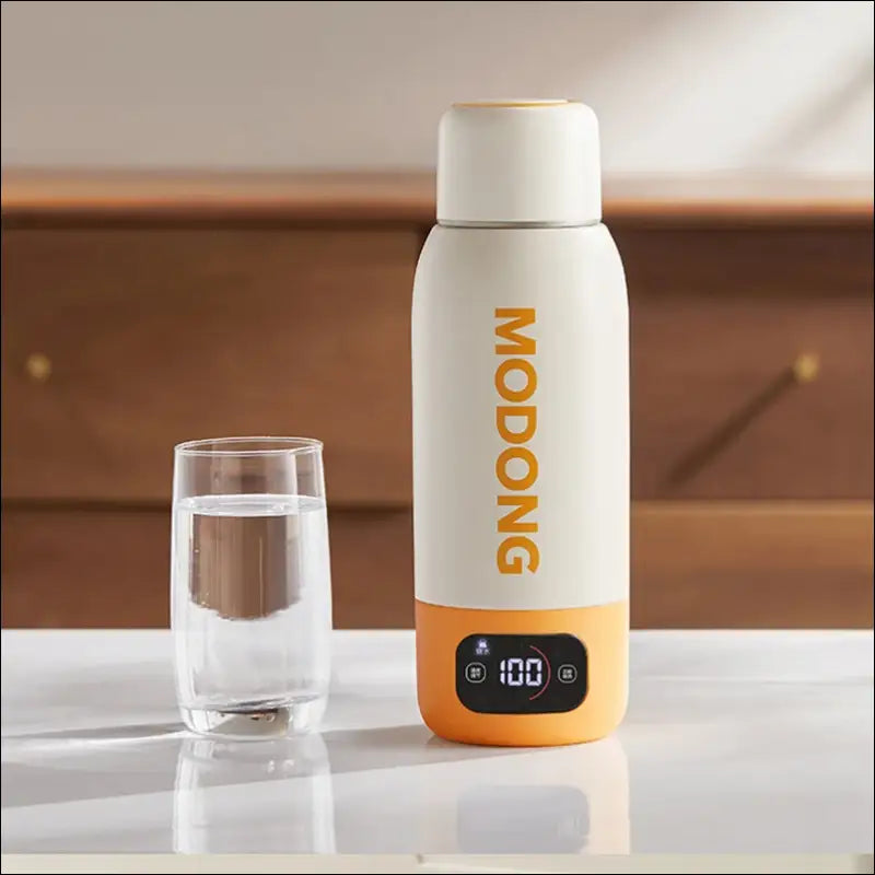 MODONG Portable Electric Kettle for Travel: Hot Water Boiler with Digital Temperature Control. Ideal for Tea & Coffee.