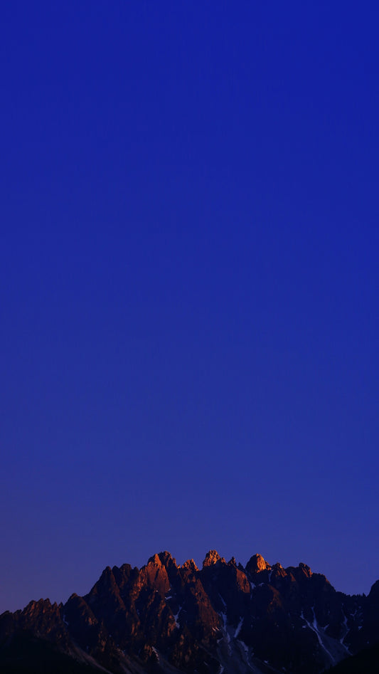 top view of snowy mountain