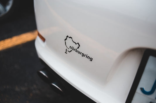 white and black car door