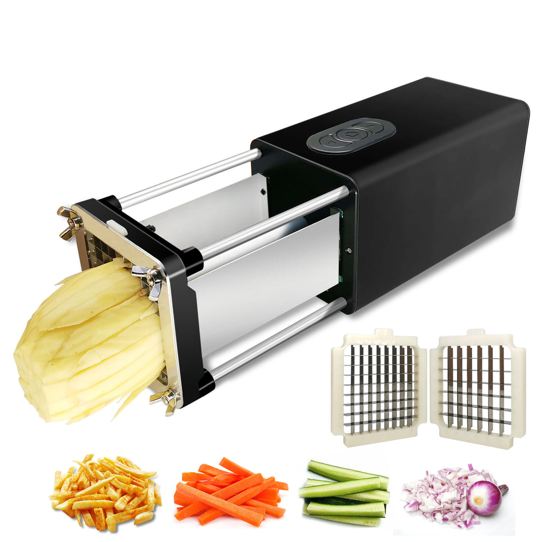 Kitchen Gadget Electric French Fry Cutter With Blades Stainless Steel Vegetable Potato Carrot - Chefio
