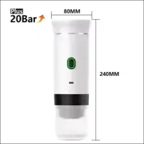 Portable white espresso maker from the 3-in-1 Portable Espresso Maker lineup