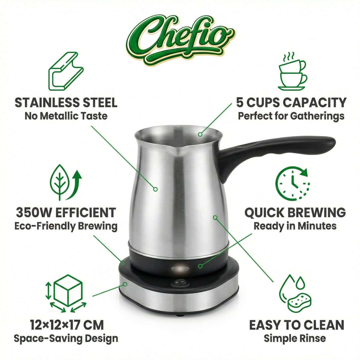 Brewmaster Espresso Turkish Coffee Maker | Authentic Greek Coffee - Chefio