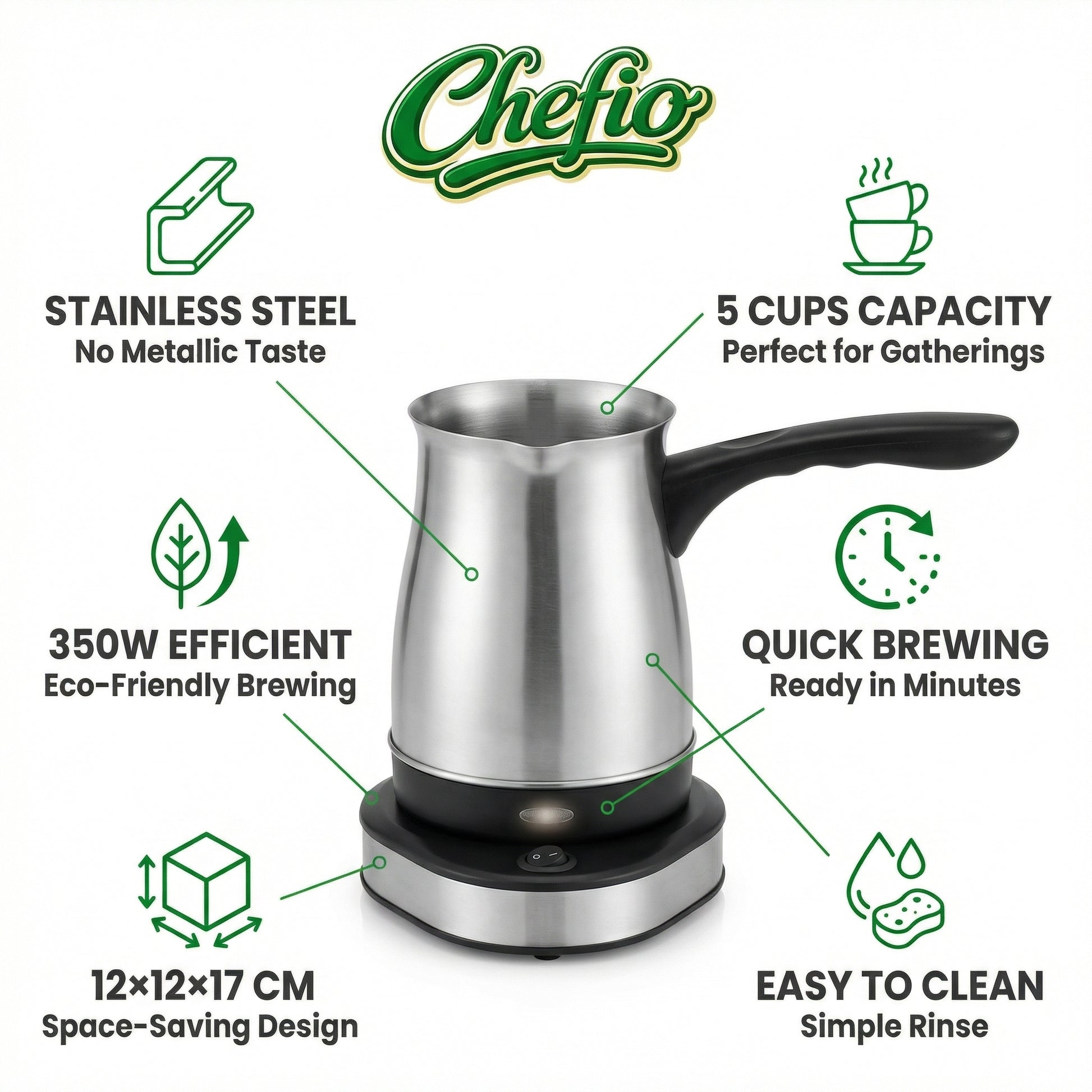 Brewmaster Espresso Turkish Coffee Maker | Authentic Greek Coffee - Chefio