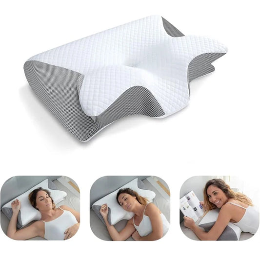 2 in 1 Ergonomic Contour Orthopedic Pillow for Neck Pain