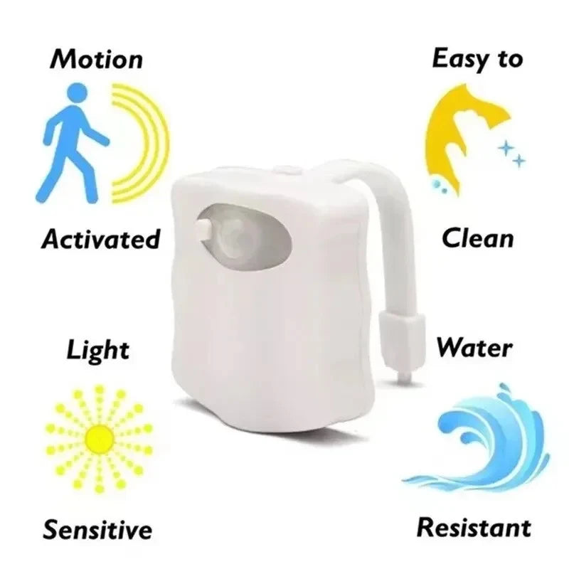Chefio Motion Sensor Toilet Light - RGB 8 Color LED