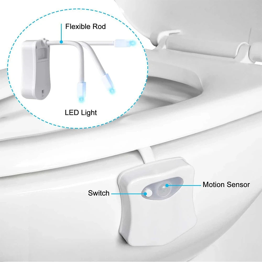 Chefio Motion Sensor Toilet Light - RGB 8 Color LED