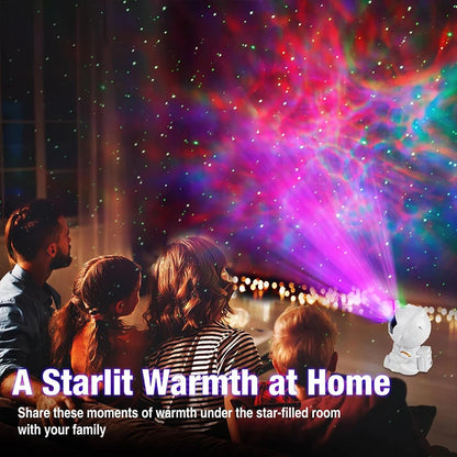 Astronaut Galaxy Projector Night Light - White