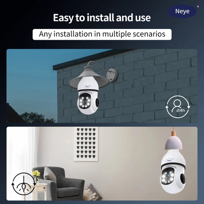 8MP 4K WiFi Light Bulb Camera E27 - Night Vision