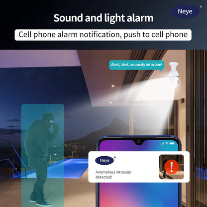 8MP 4K WiFi Light Bulb Camera E27 - Night Vision