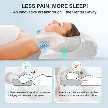 2 in 1 Ergonomic Orthopedic Pillow - Neck Pain Relief