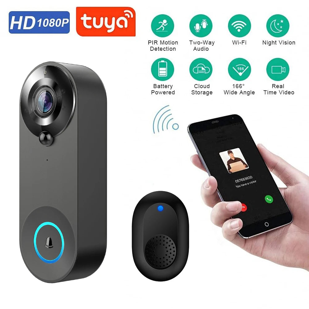 1080P WiFi Smart Wireless Video Doorbell Camera
