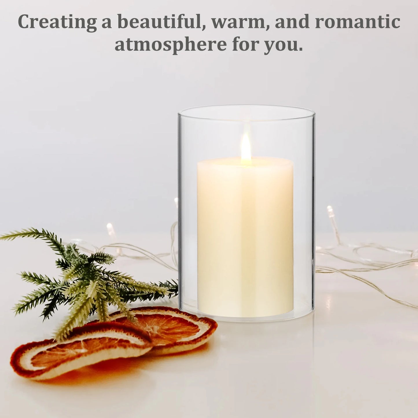 Glass Cylinder Candle Holder - Borosilicate