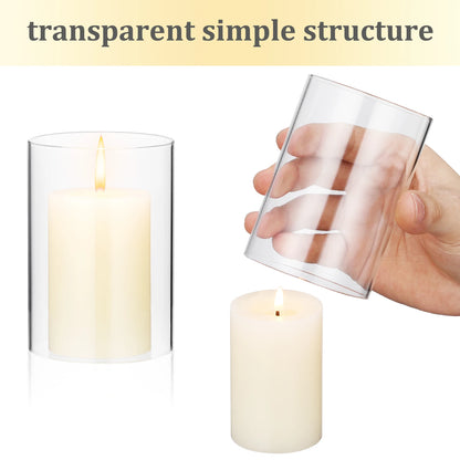 Glass Cylinder Candle Holder - Borosilicate