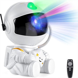 Astronaut Galaxy Projector Night Light - White