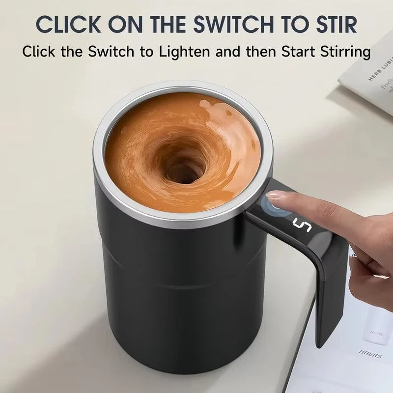380ML Electric Coffee Mug - Self Mixing IP67 Waterproof