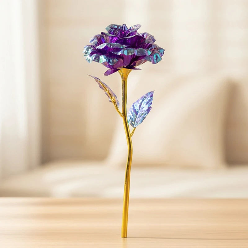Eternal Rose LED Lamp - Silk Flower Glass Dome