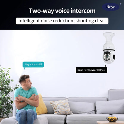 8MP 4K WiFi Light Bulb Camera E27 - Night Vision