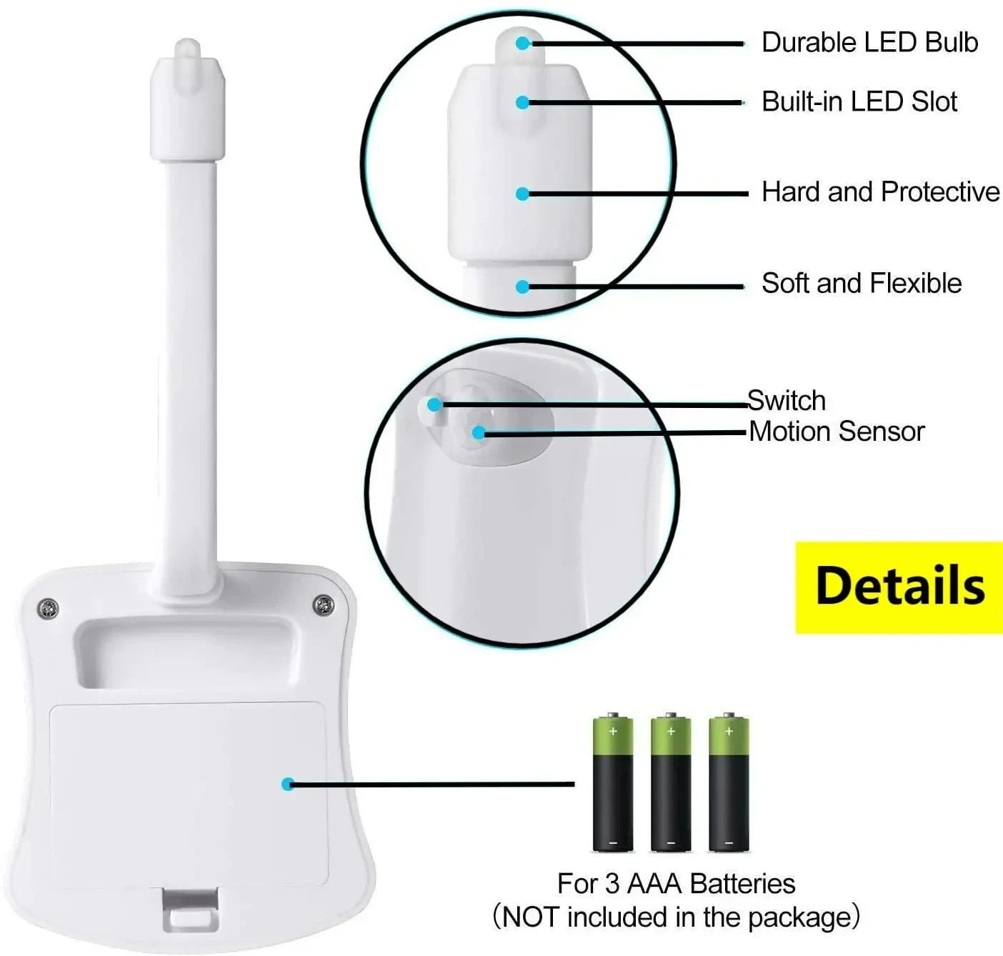 Chefio Motion Sensor Toilet Light - RGB 8 Color LED