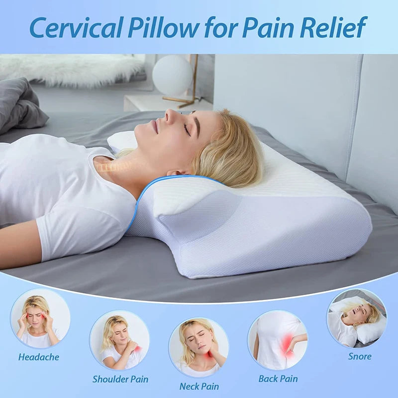 2 in 1 Ergonomic Orthopedic Pillow - Neck Pain Relief