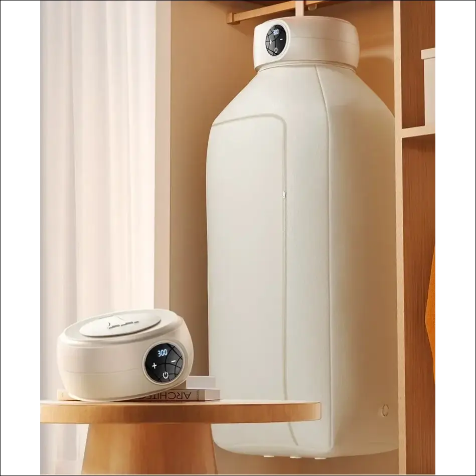 AirFlow Dryer Deluxe: portable clothes dryer with digital temperature control.