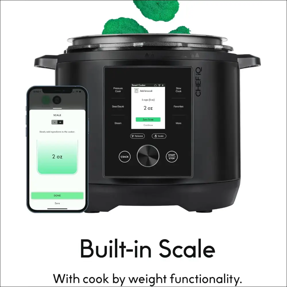 Chef IQ SmartCook: Smart Pressure Cooker with Built-in Scale & Weight Functionality. Electric Cooker.