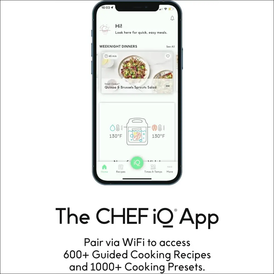 Chef iQ App: Smart Cooking Recipes, Guided Presets & Temperature Control for Your SmartCooker