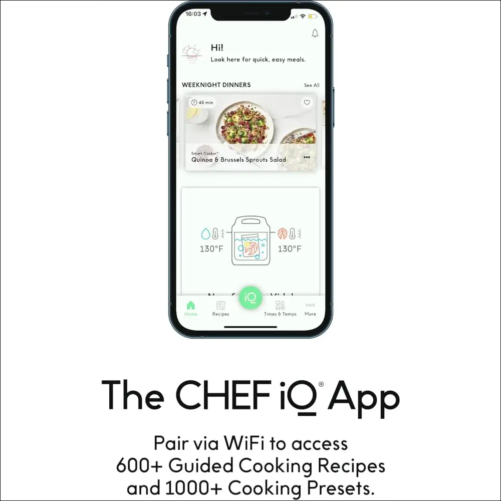 Chef iQ App: Smart Cooking Recipes, Guided Presets & Temperature Control for Your SmartCooker