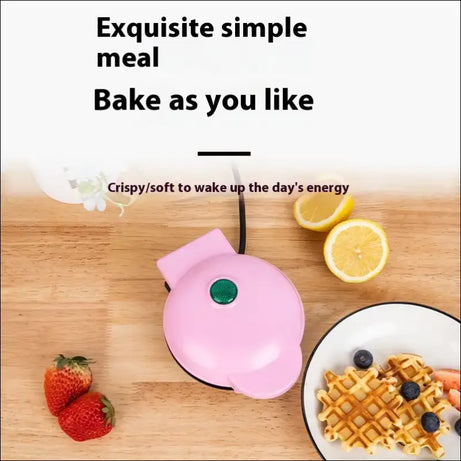 Mini Waffle Maker, Easy Breakfast! Portable Waffle Iron