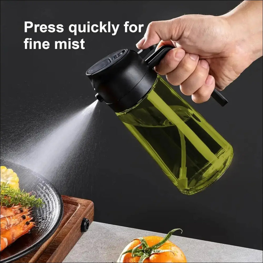 Chefio Oil Sprayer Dispenser: 2-in-1 Olive & Cooking Oil - Fine Mist, Easy Pour