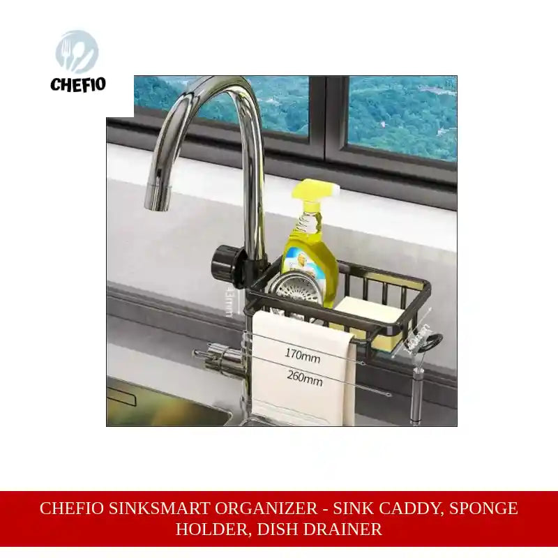 Chefio SinkSmart Organizer - Sink Caddy, Sponge Holder, Dish Drainer by@Outfy