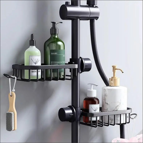 Matte Black Shower Caddy Organizer: Rustproof Bathroom Storage for Shampoo, Soap & More - Shop Chefio