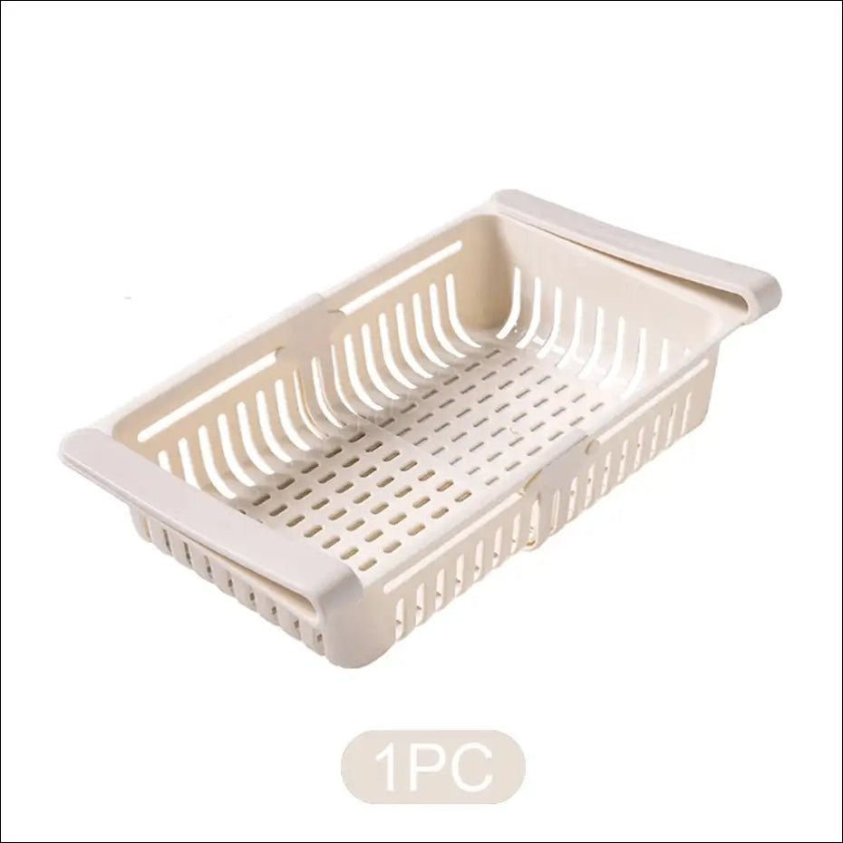White SnapFresh organizer with slatted design for storage