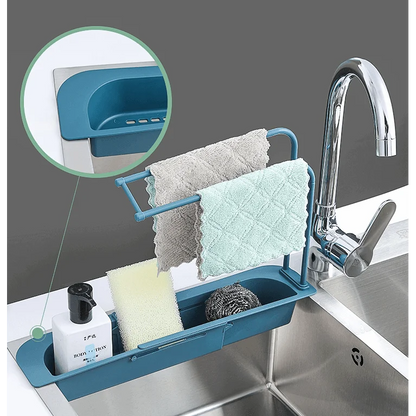 Telescopic Sink Storage Rack | Adjustable Sink Shelf - Premium Home &amp; Kitchen from Chefio - Just $17.09! Shop now at Chefio
