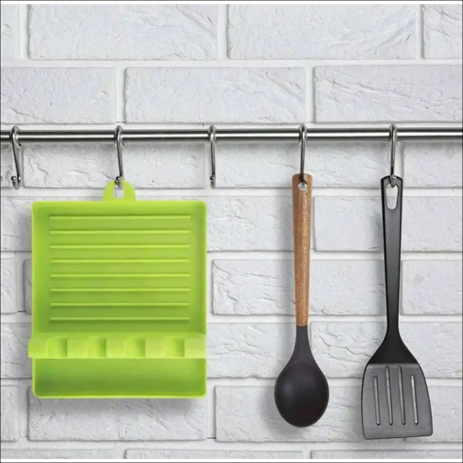 Silicone Spoon Rest for Kitchen Utensils: Keep Counters Clean While Cooking | Kitchen Utensil Holder