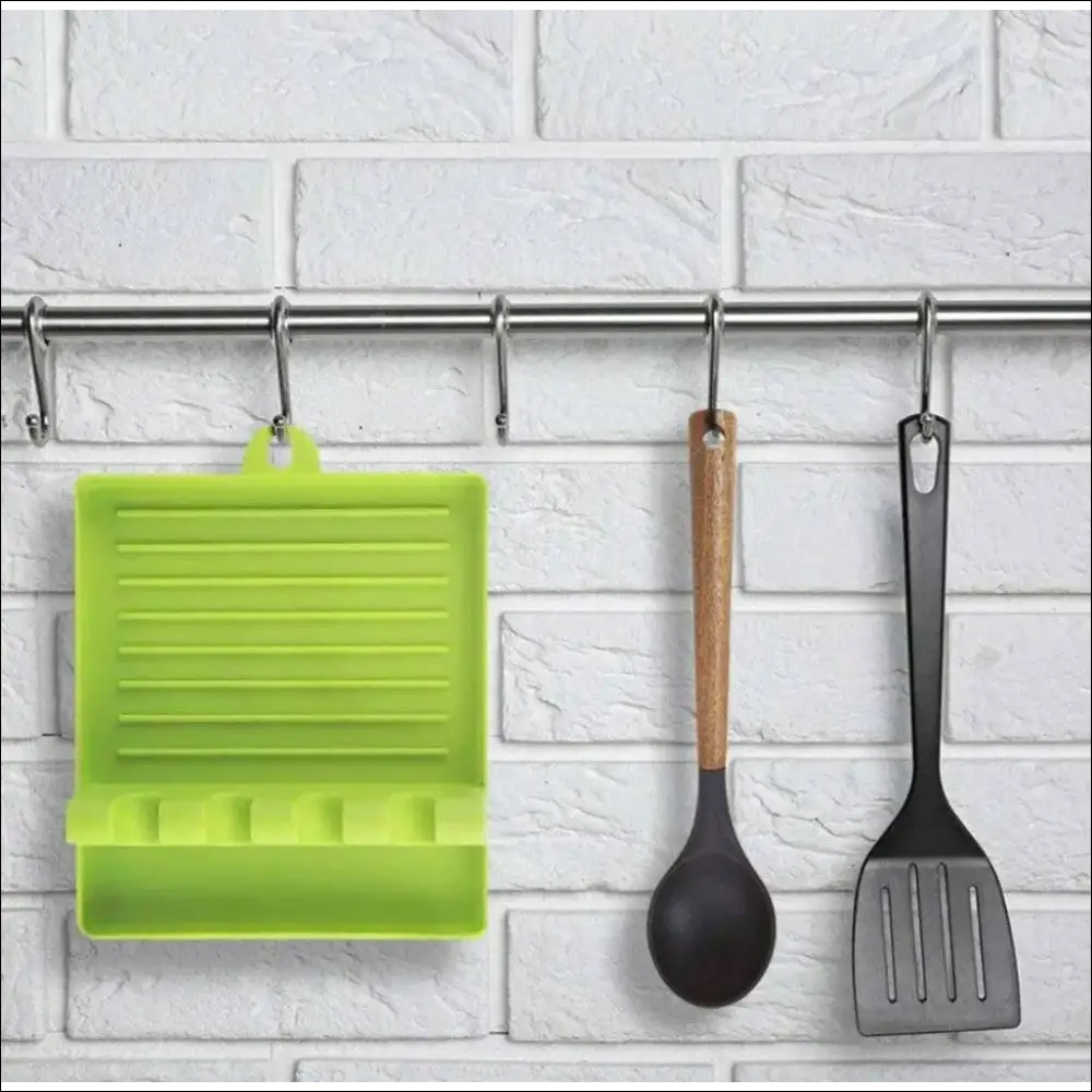 Silicone Spoon Rest for Kitchen Utensils: Keep Counters Clean While Cooking | Kitchen Utensil Holder